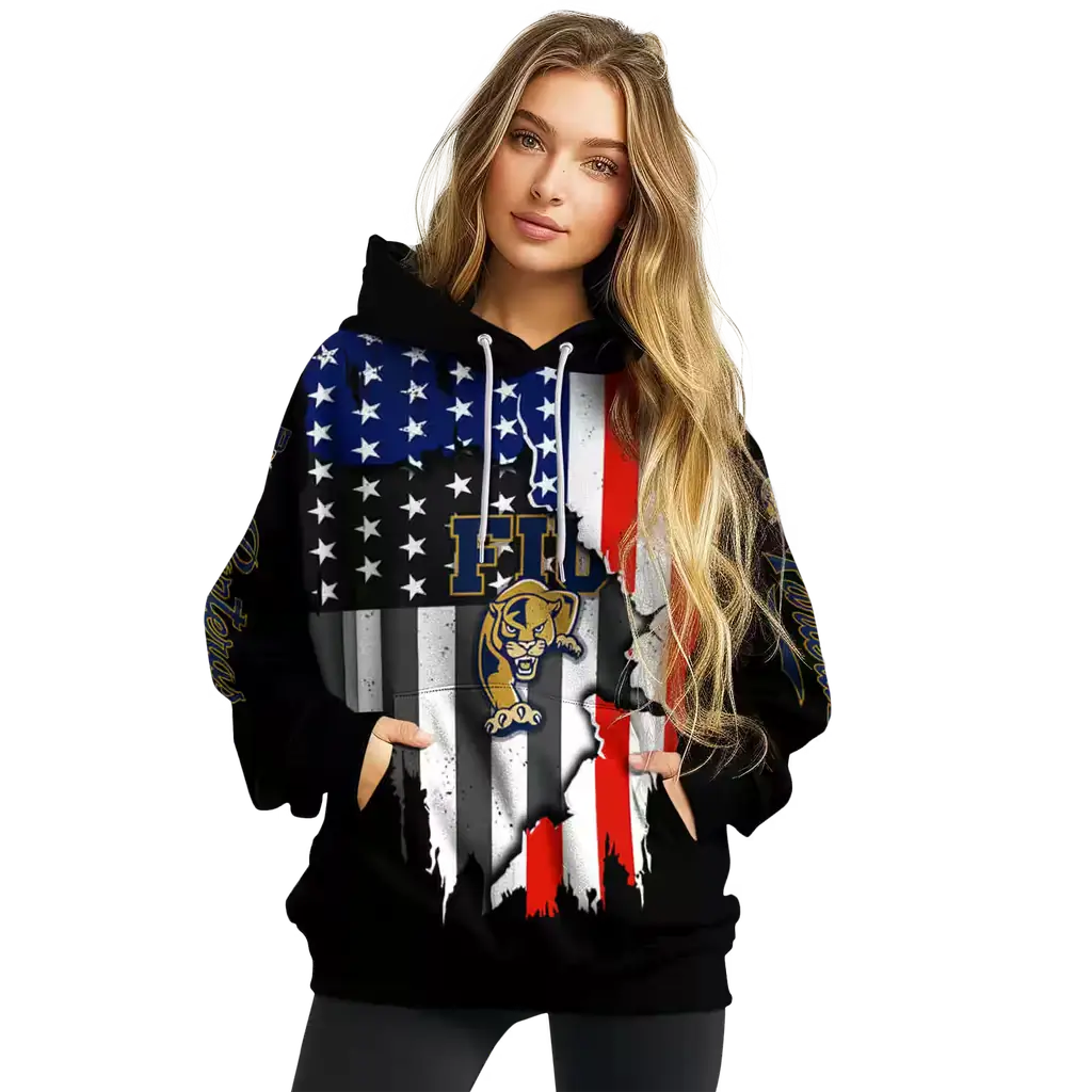 fiu panthers american pride black hoodie high quality fiu panthers american pride black hoodie high quality