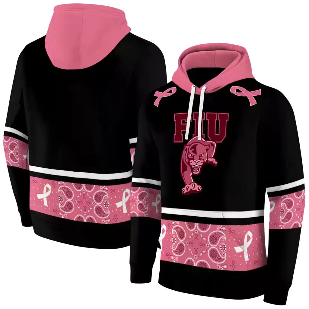 fiu panthers awareness ribbon black pink hoodie fashion forward fiu panthers awareness ribbon black pink hoodie fashion forward