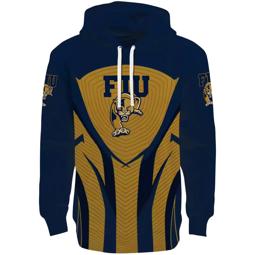 fiu panthers concentric lines blue black hoodie best selling fiu panthers concentric lines blue black hoodie best selling