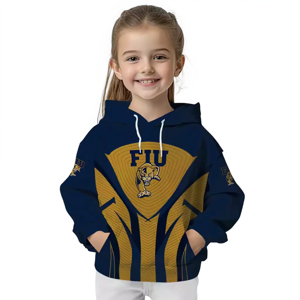fiu panthers concentric lines blue black hoodie top rated fiu panthers concentric lines blue black hoodie top rated