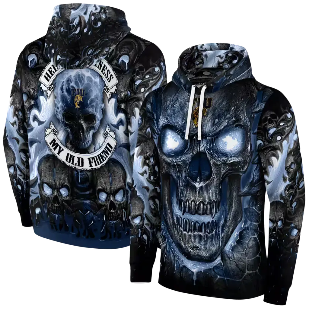 fiu panthers demonic skull blue black hoodie fashion forward fiu panthers demonic skull blue black hoodie fashion forward