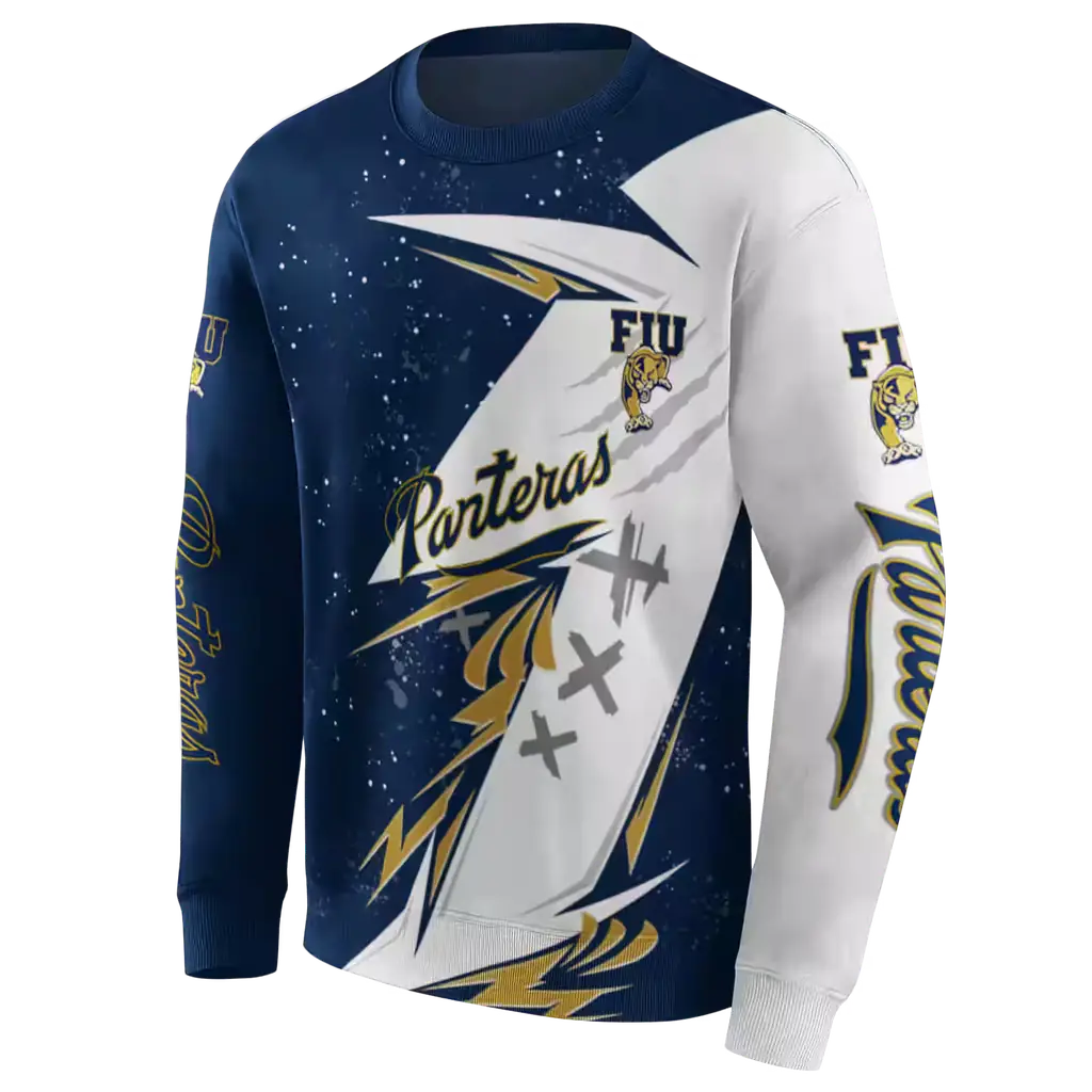 fiu panthers dynamic slash blue white hoodie new arrival fiu panthers dynamic slash blue white hoodie new arrival