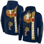 fiu panthers football heartbeat blue hoodie best selling
