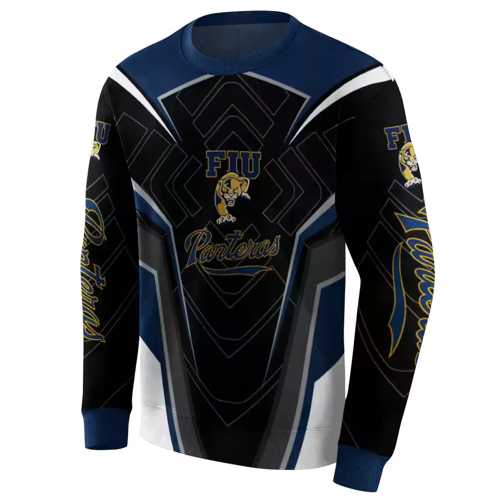 fiu panthers futuristic pattern blue black hoodie new arrival fiu panthers futuristic pattern blue black hoodie new arrival