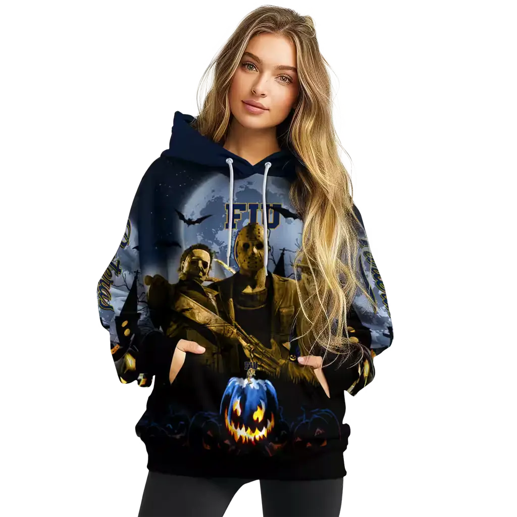 fiu panthers halloween vibes blue black hoodie high quality fiu panthers halloween vibes blue black hoodie high quality