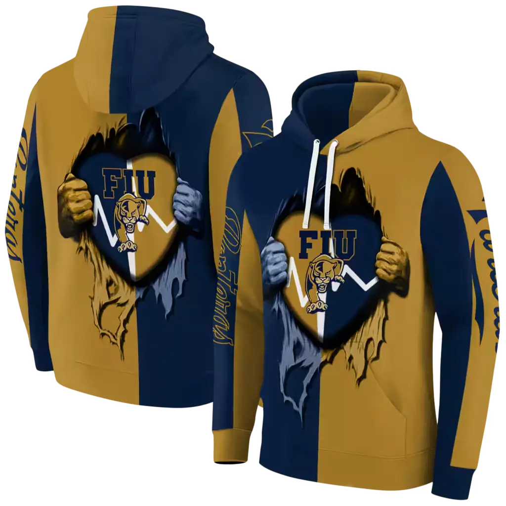 fiu panthers heartbeat graphic blue hoodie fashion forward fiu panthers heartbeat graphic blue hoodie fashion forward