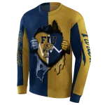 fiu panthers heartbeat graphic blue hoodie best selling