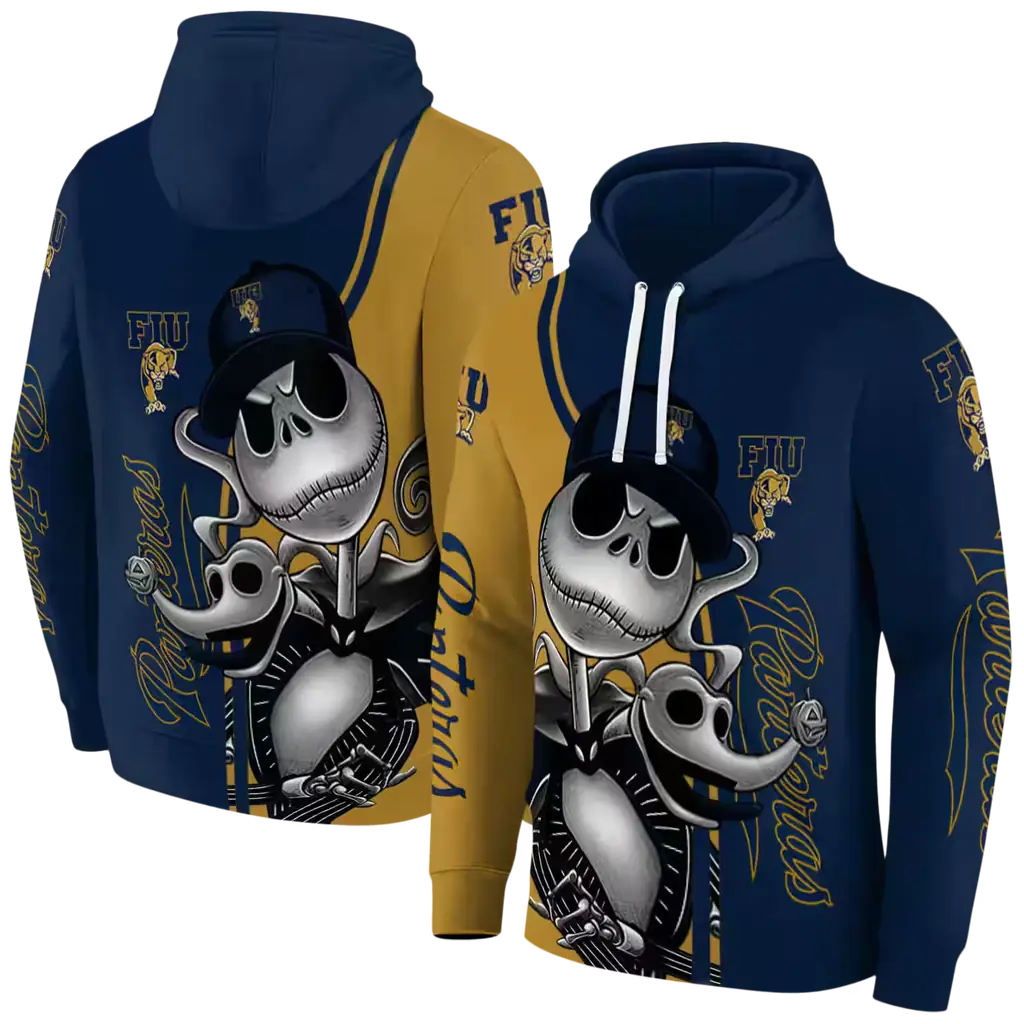 fiu panthers jack skellington blue hoodie fashion forward fiu panthers jack skellington blue hoodie fashion forward