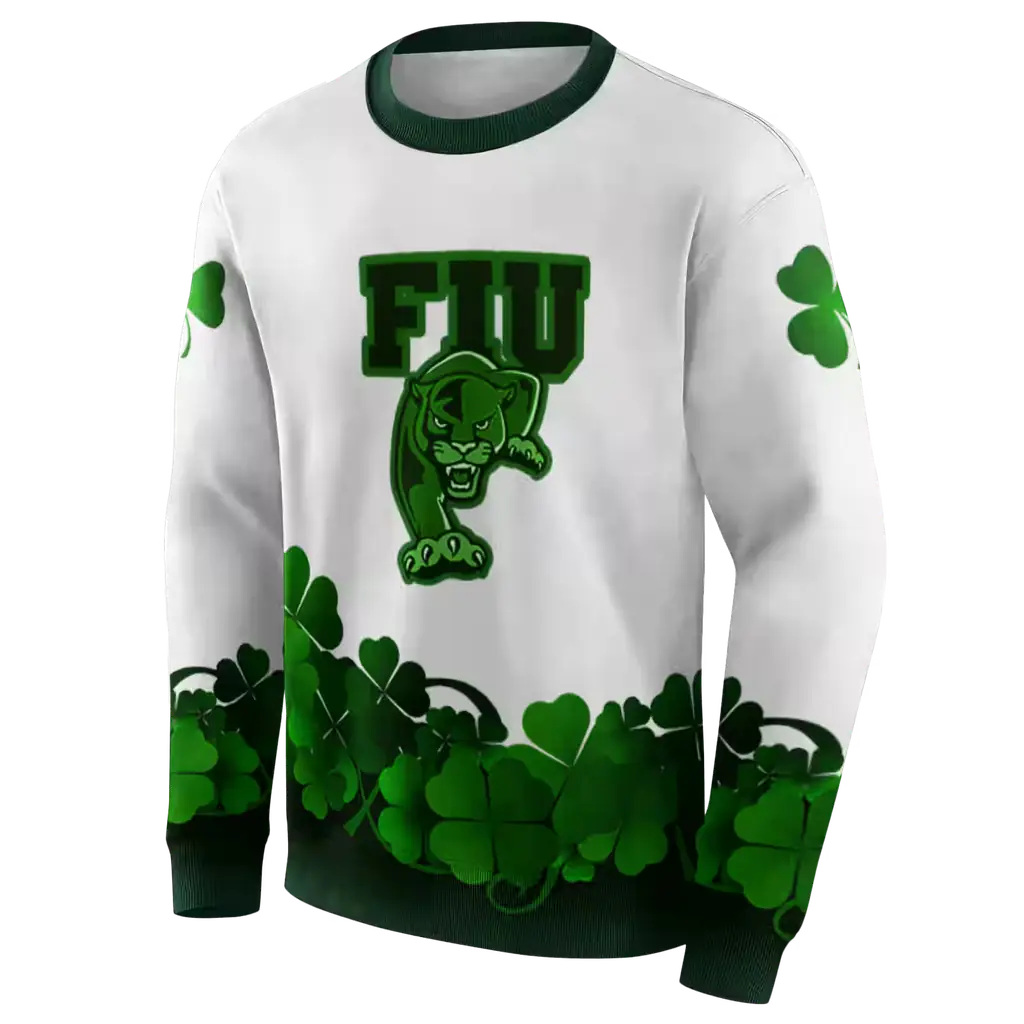 fiu panthers lucky motif white green hoodie new arrival fiu panthers lucky motif white green hoodie new arrival