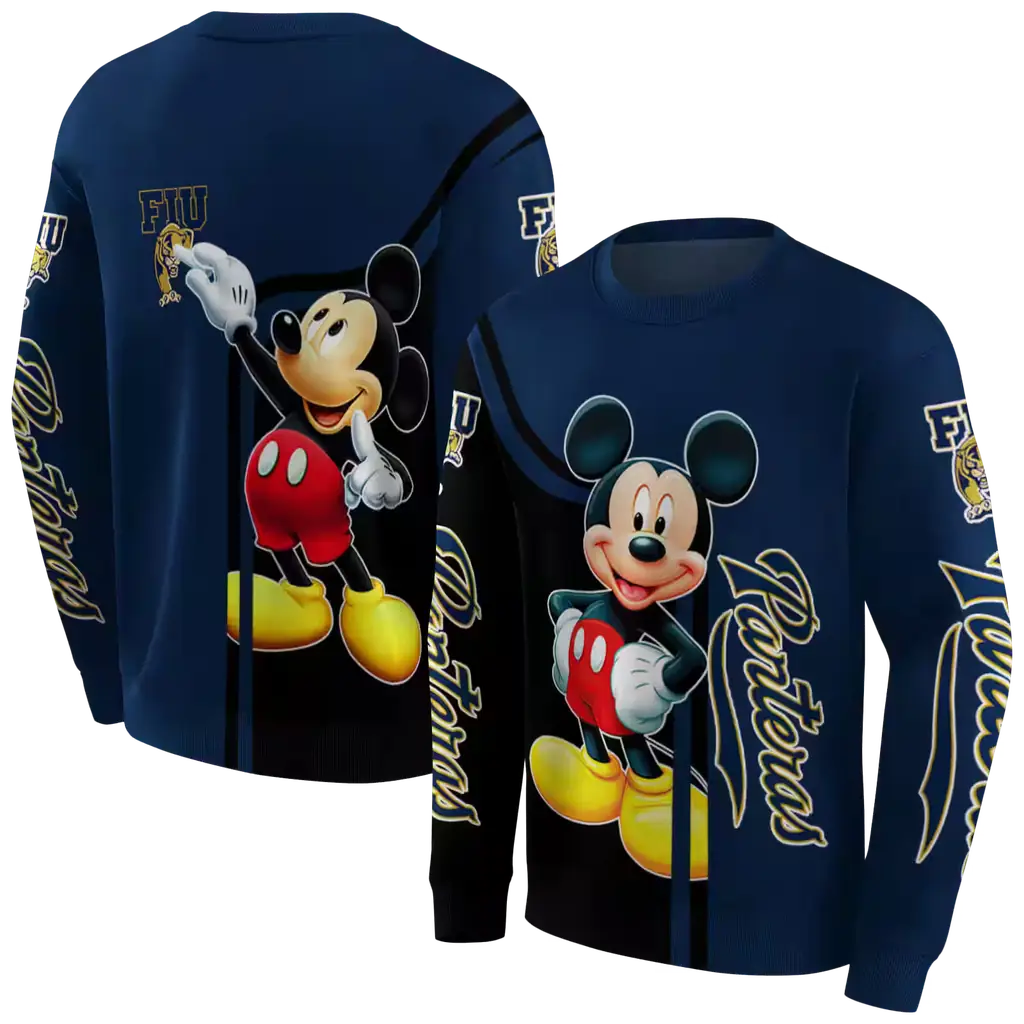 fiu panthers mickey mouse blue black hoodie premium grade fiu panthers mickey mouse blue black hoodie premium grade