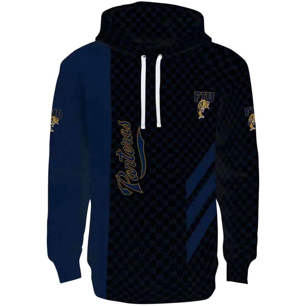 fiu panthers monogram pattern blue hoodie best selling fiu panthers monogram pattern blue hoodie best selling