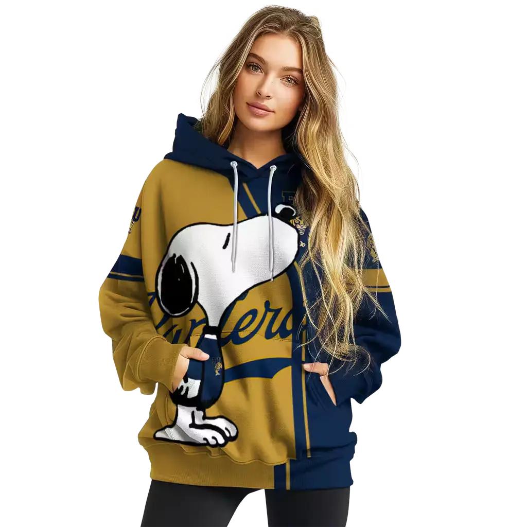 fiu panthers playful snoopy blue hoodie high quality fiu panthers playful snoopy blue hoodie high quality