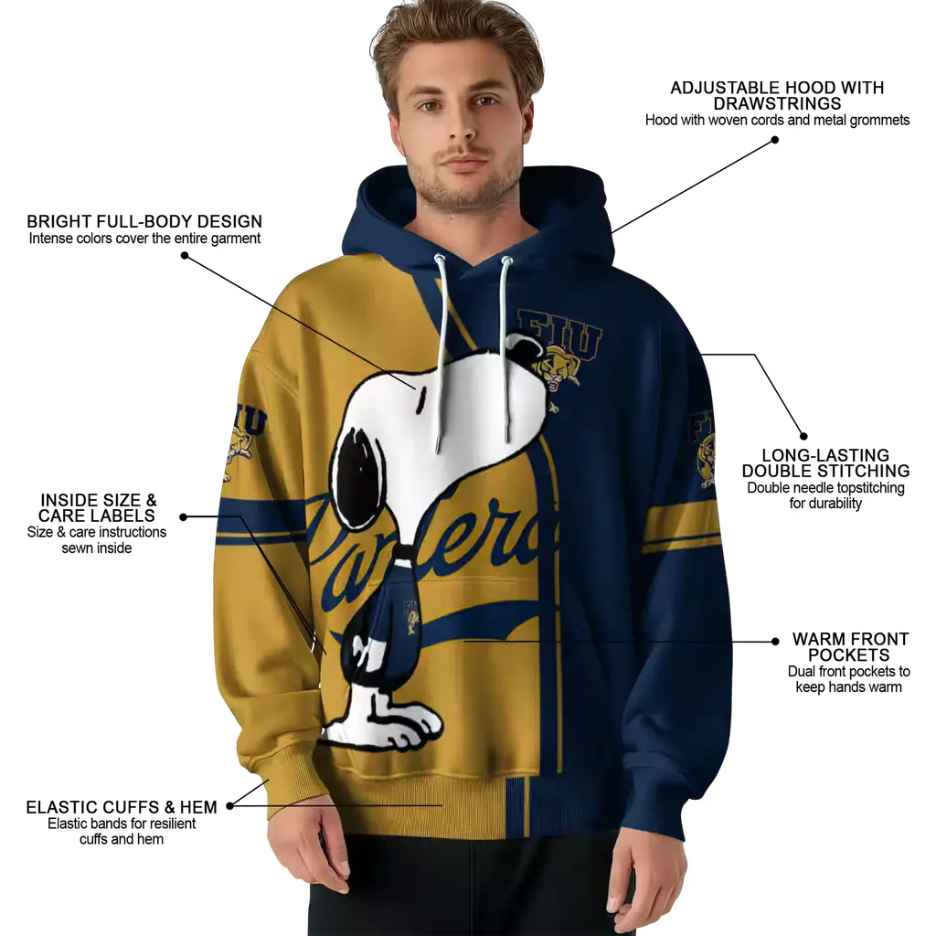 fiu panthers playful snoopy blue hoodie latest model fiu panthers playful snoopy blue hoodie latest model