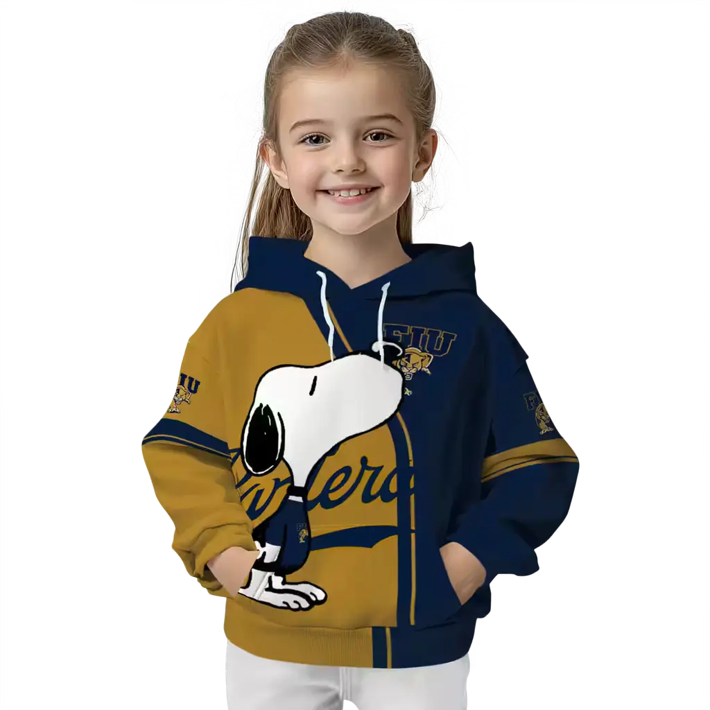 fiu panthers playful snoopy blue hoodie top rated fiu panthers playful snoopy blue hoodie top rated
