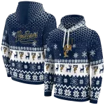 fiu panthers reindeer motif blue hoodie best selling