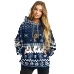 fiu panthers reindeer motif blue hoodie best selling
