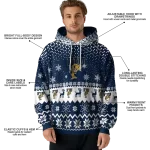 fiu panthers reindeer motif blue hoodie best selling