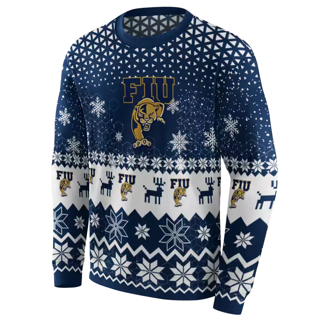 fiu panthers reindeer motif blue hoodie new arrival fiu panthers reindeer motif blue hoodie new arrival