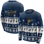 fiu panthers reindeer motif blue hoodie best selling