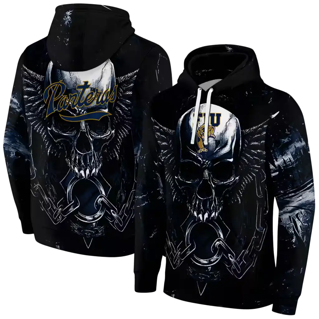 fiu panthers skull artwork blue black hoodie fashion forward fiu panthers skull artwork blue black hoodie fashion forward