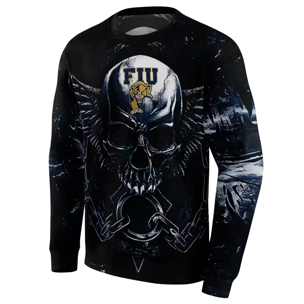 fiu panthers skull artwork blue black hoodie new arrival fiu panthers skull artwork blue black hoodie new arrival