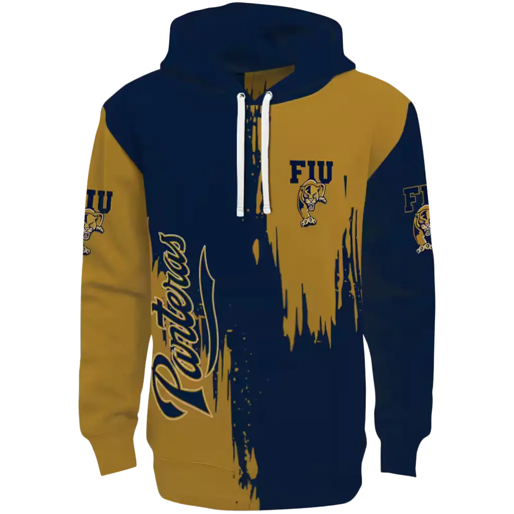 fiu panthers splatter effect blue hoodie best selling fiu panthers splatter effect blue hoodie best selling