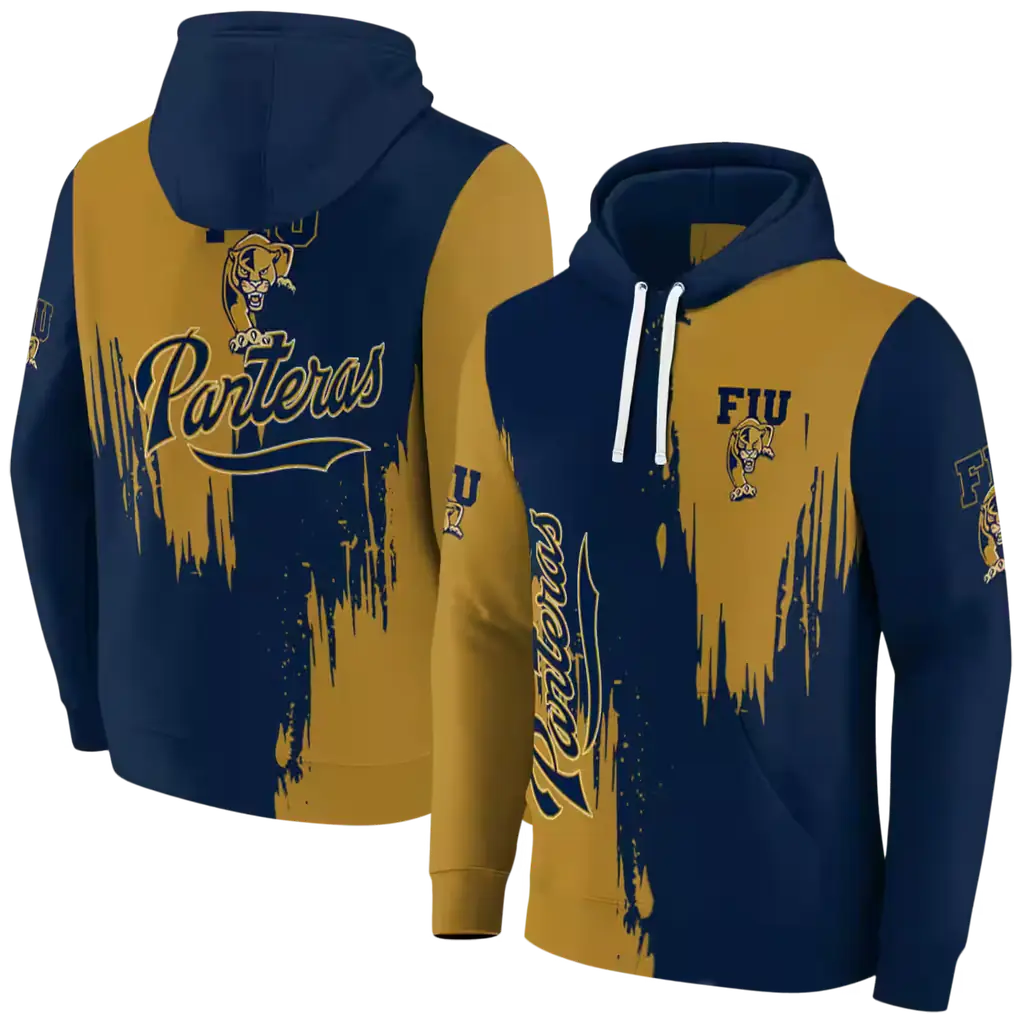 fiu panthers splatter effect blue hoodie fashion forward fiu panthers splatter effect blue hoodie fashion forward