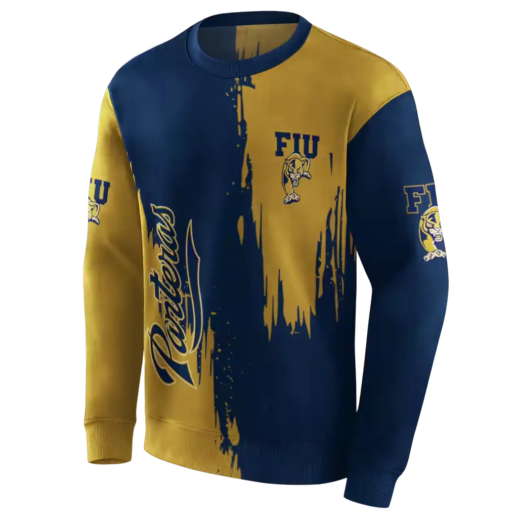 fiu panthers splatter effect blue hoodie new arrival fiu panthers splatter effect blue hoodie new arrival