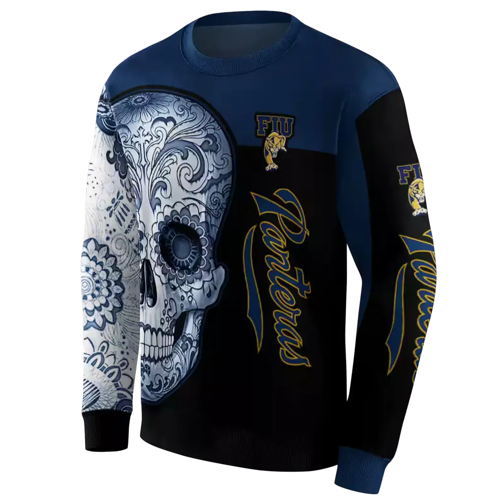 fiu panthers sugar skull blue black hoodie new arrival fiu panthers sugar skull blue black hoodie new arrival