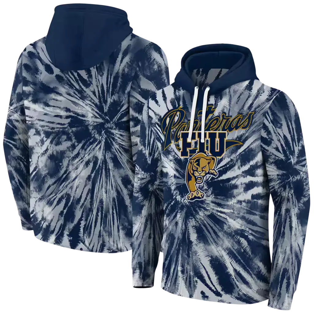 fiu panthers tie dye pattern blue hoodie fashion forward fiu panthers tie dye pattern blue hoodie fashion forward