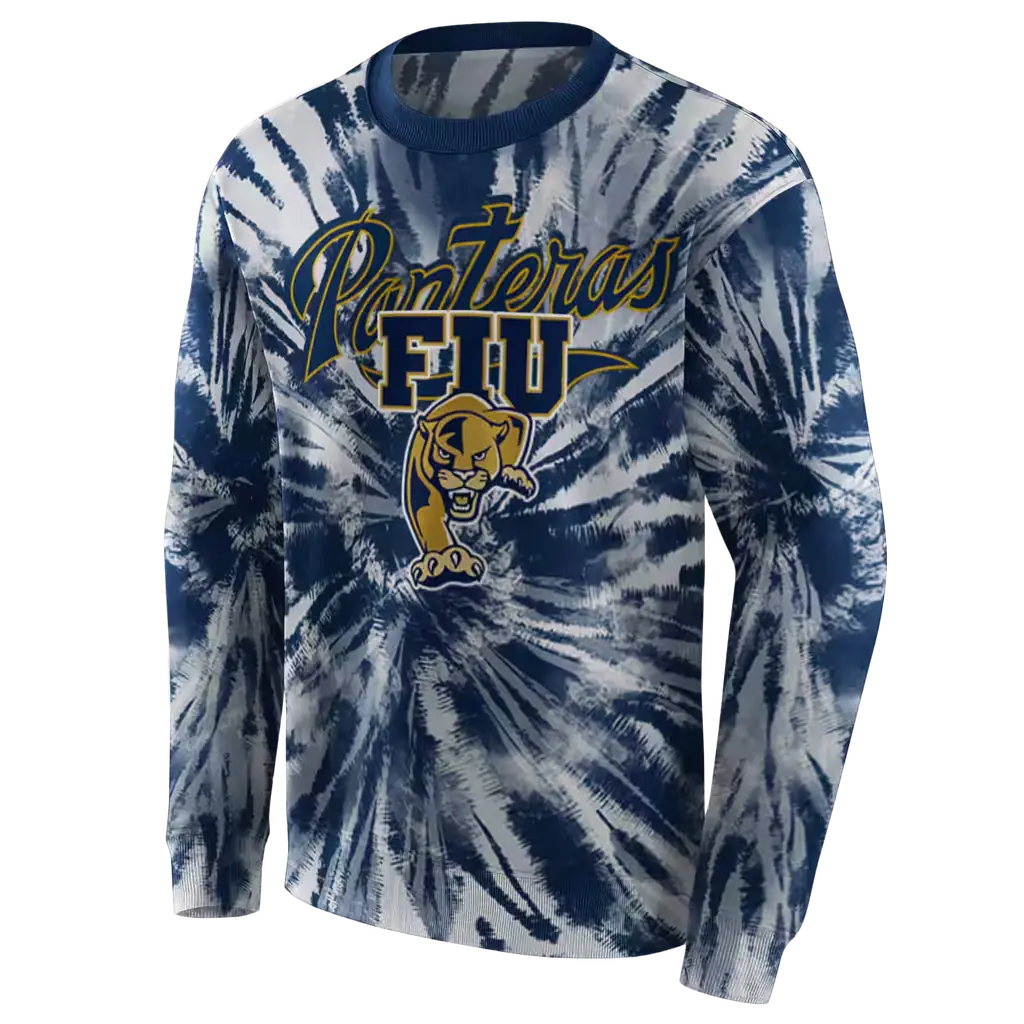 fiu panthers tie dye pattern blue hoodie new arrival fiu panthers tie dye pattern blue hoodie new arrival