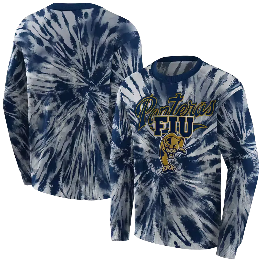 fiu panthers tie dye pattern blue hoodie premium grade fiu panthers tie dye pattern blue hoodie premium grade