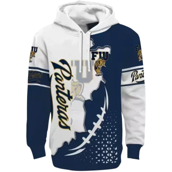 fiu panthers triangular pattern blue white hoodie best selling