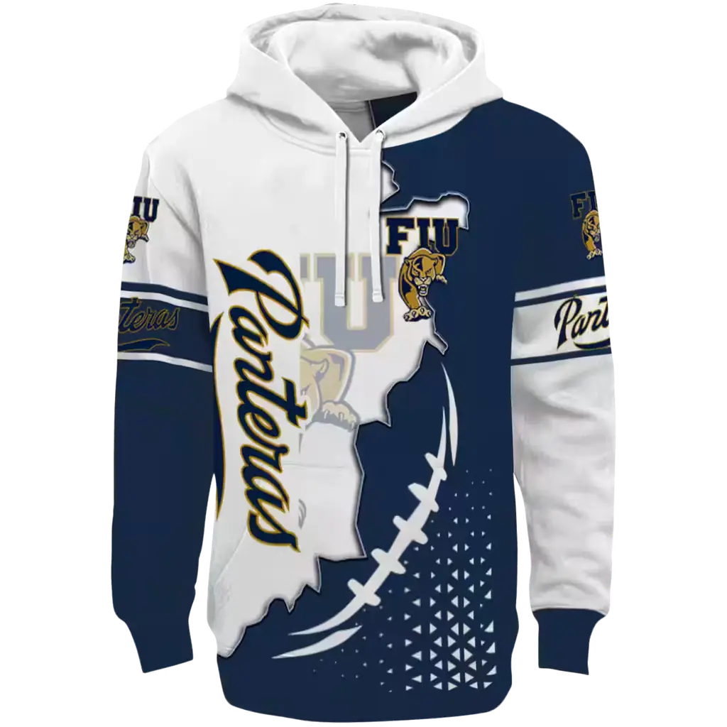 fiu panthers triangular pattern blue white hoodie best selling fiu panthers triangular pattern blue white hoodie best selling