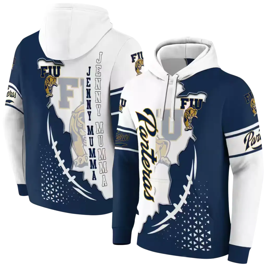 fiu panthers triangular pattern blue white hoodie fashion forward fiu panthers triangular pattern blue white hoodie fashion forward