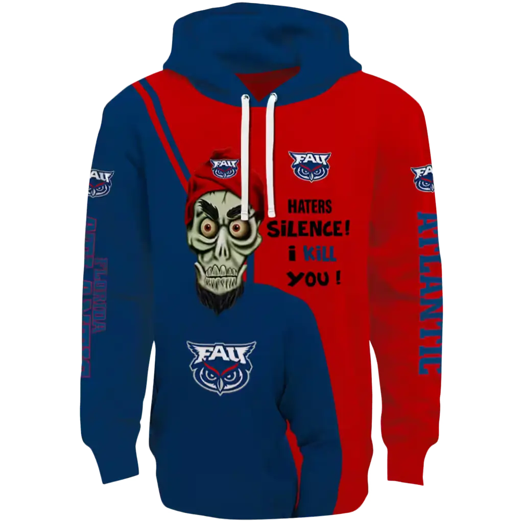 florida atlantic owls achmed skull blue hoodie best selling florida atlantic owls achmed skull blue hoodie best selling