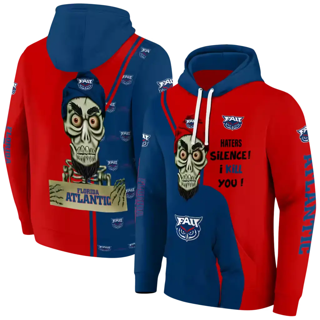 florida atlantic owls achmed skull blue hoodie fashion forward florida atlantic owls achmed skull blue hoodie fashion forward