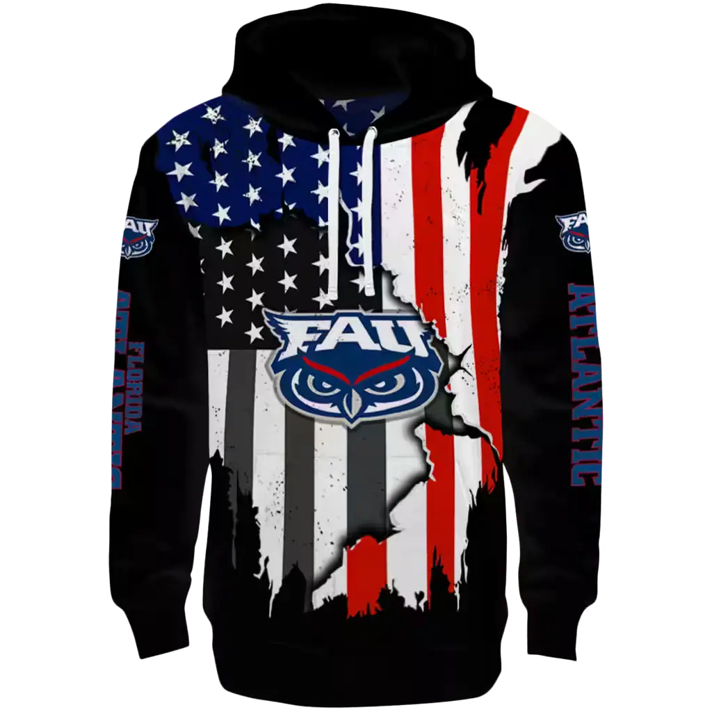 florida atlantic owls american pride black hoodie best selling florida atlantic owls american pride black hoodie best selling