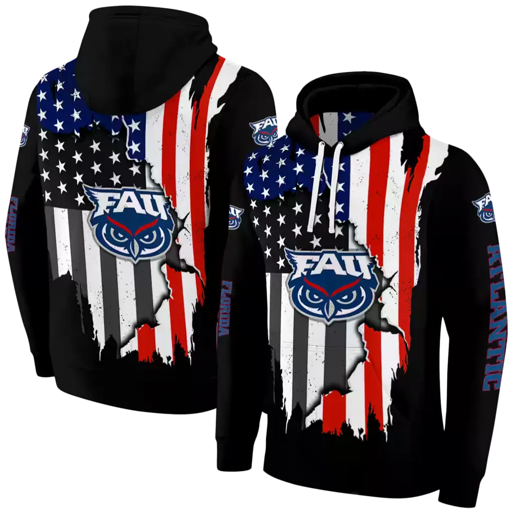 florida atlantic owls american pride black hoodie fashion forward florida atlantic owls american pride black hoodie fashion forward