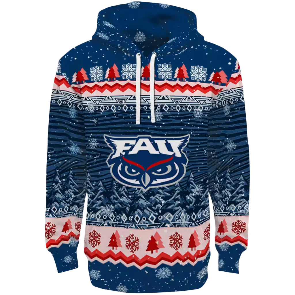 florida atlantic owls christmas trees blue hoodie best selling florida atlantic owls christmas trees blue hoodie best selling