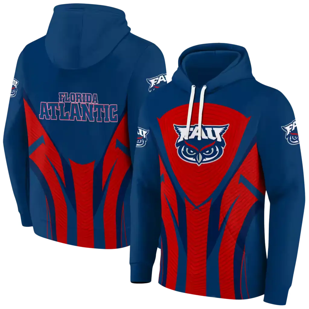 florida atlantic owls concentric lines blue black hoodie fashion forward florida atlantic owls concentric lines blue black hoodie fashion forward