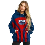 florida atlantic owls concentric lines blue black hoodie best selling