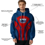 florida atlantic owls concentric lines blue black hoodie best selling