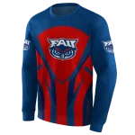 florida atlantic owls concentric lines blue black hoodie best selling