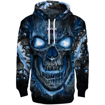 florida atlantic owls demonic skull blue black hoodie best selling