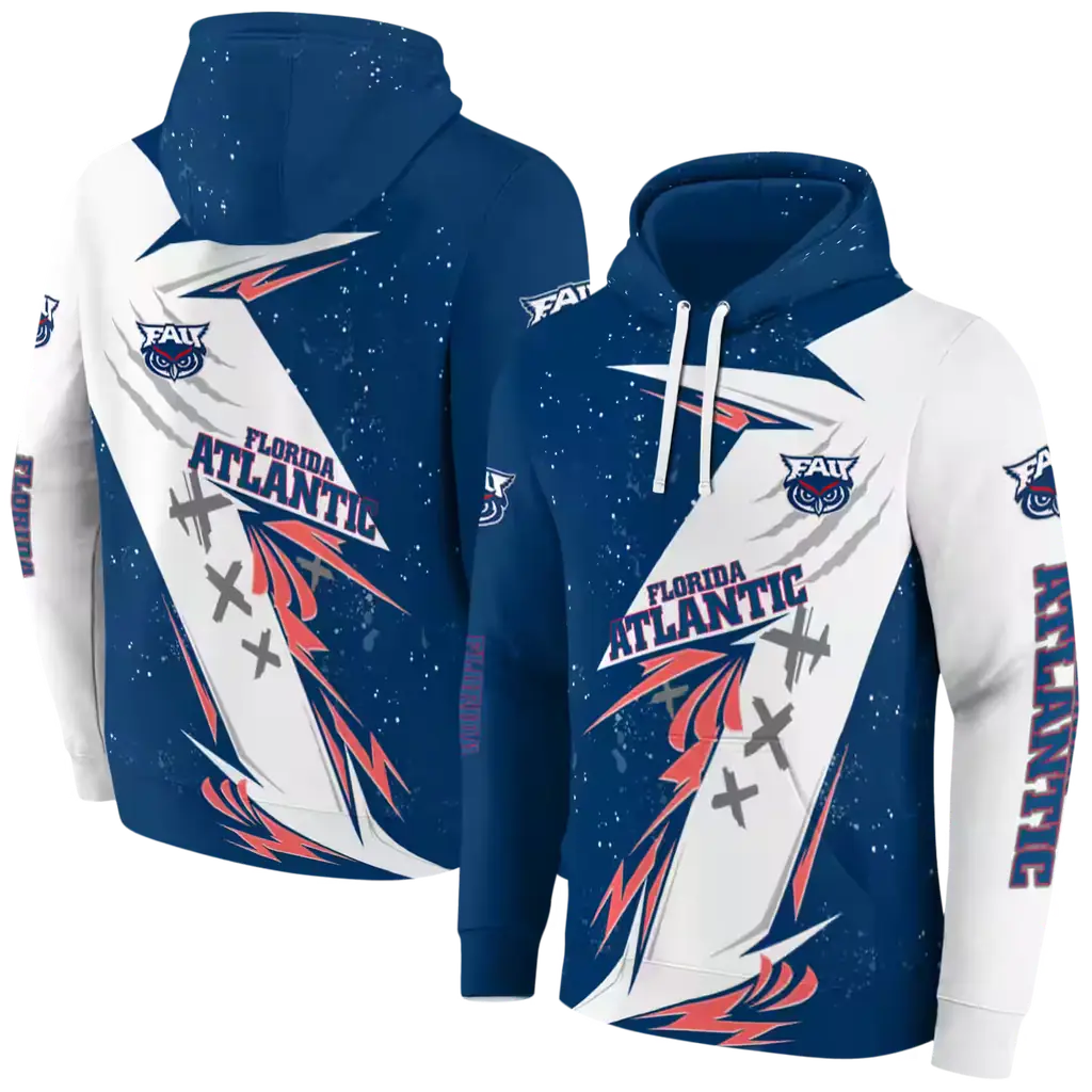 florida atlantic owls dynamic slash blue white hoodie fashion forward florida atlantic owls dynamic slash blue white hoodie fashion forward