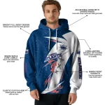florida atlantic owls dynamic slash blue white hoodie best selling