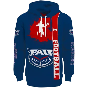 florida atlantic owls football heartbeat blue hoodie best selling