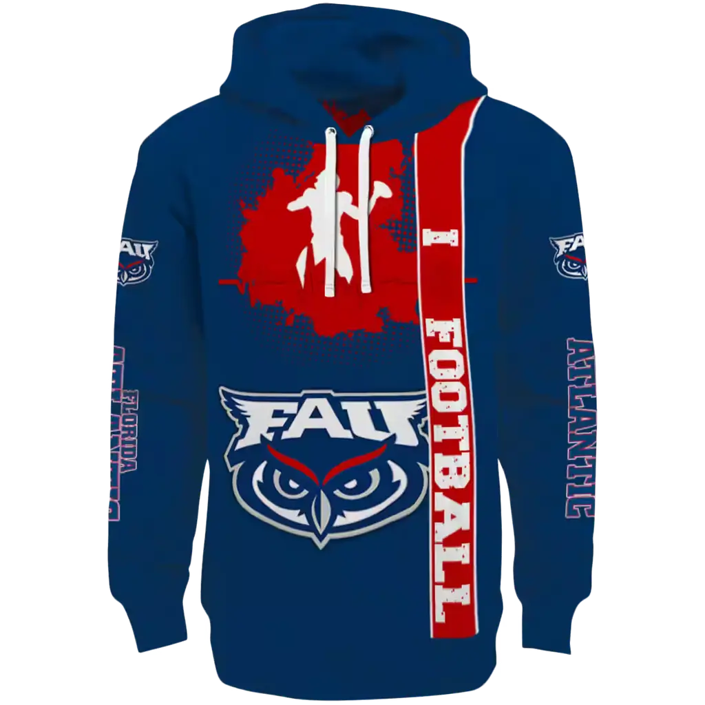florida atlantic owls football heartbeat blue hoodie best selling florida atlantic owls football heartbeat blue hoodie best selling