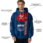 florida atlantic owls football heartbeat blue hoodie best selling